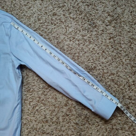 Lauren Ralph Lauren Men Sz XL 17.5 34-35 Regular Fit‎ Stretch Oxford Long Sleeve - Picture 8 of 10